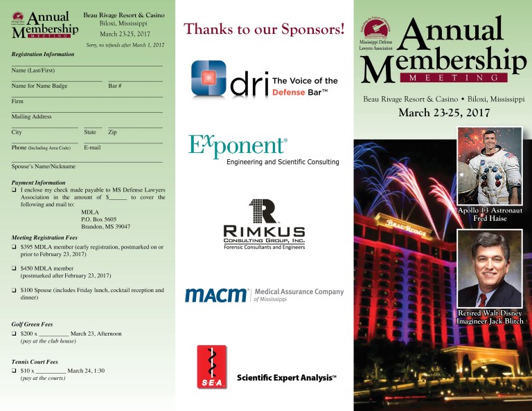 MDLA 2017 Annual Meeting Registration
